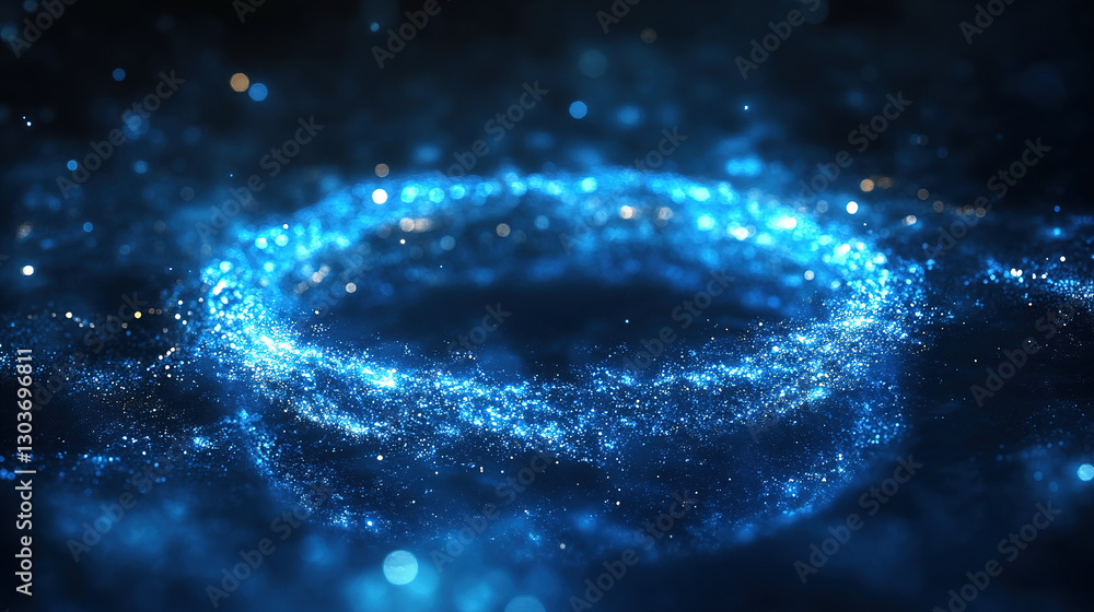 Poster dynamic cosmic energy swirl abstract universe digital art dark background close-up light and motion 