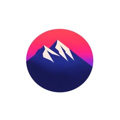 Obraz premium Artistic mountain design with sleek gradient and bold style