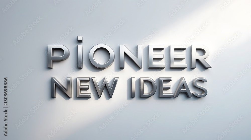 Poster innovative typography display emphasizing pioneering new concepts in modern design
