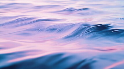 Abstract water surface with purple and blue hues capturing gentle movement of the water