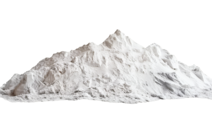 White salt pile isolated on white