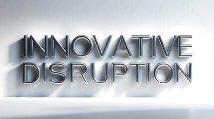 Innovative disruption showcasing modern typography in a minimalist setting