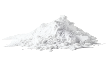 White salt pile isolated on white