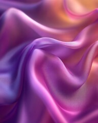 Obraz premium Fluid, iridescent purple silk drapes
