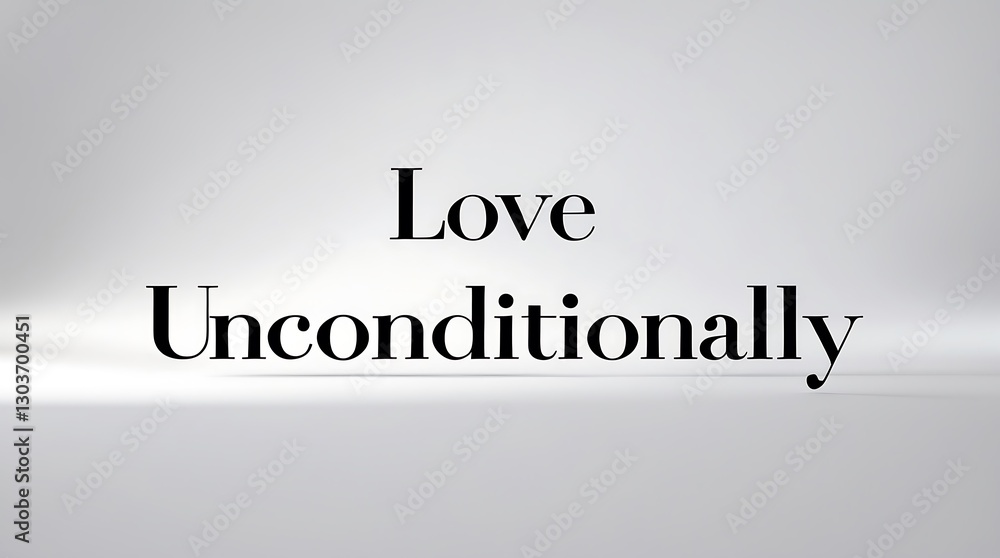 Poster message about deep affection and connection expressed through typography
