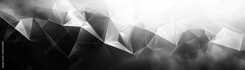 Poster dynamic geometric shapes creating contrast abstract art monochrome studio setting aesthetic design