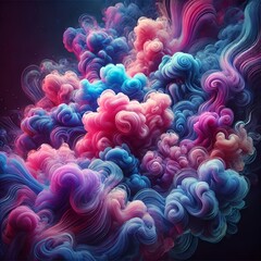 Fototapeta premium abstract fractal colorful smoke background