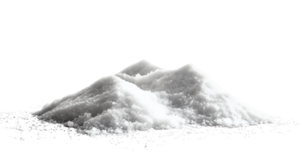 White salt pile isolated on white