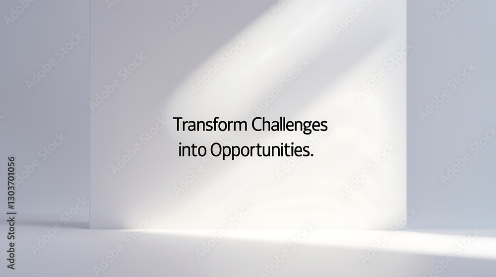 Poster transform challenges into opportunities with inspiring typography in a minimal space