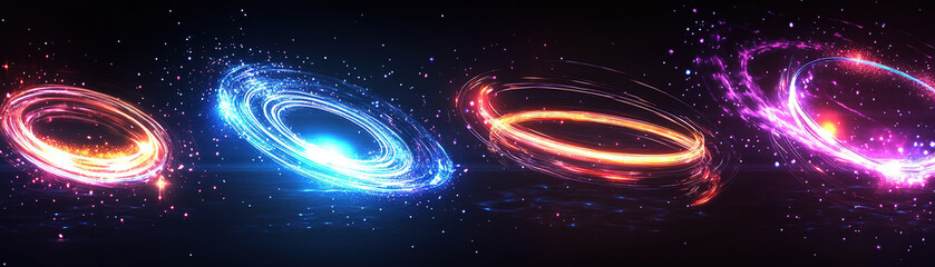 Exploring cosmic phenomena outer space digital art sci-fi environment vibrant viewpoint galactic concepts