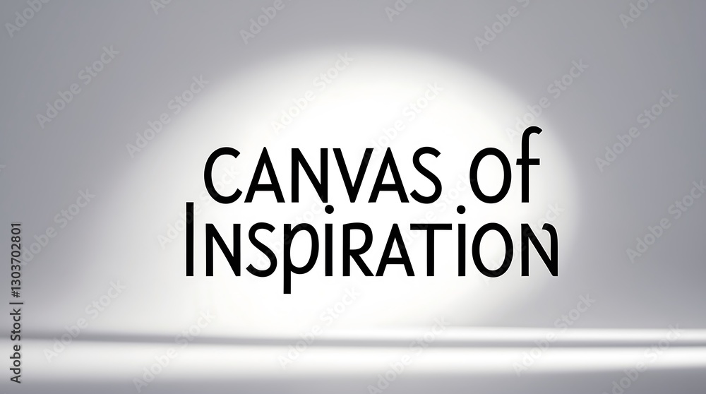 Poster canvas of inspiration displayed on a simple background with creative typography