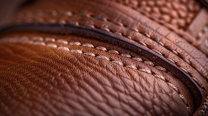 Detail Of Stitching On A Leather Shoe