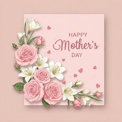 greeting card with roses