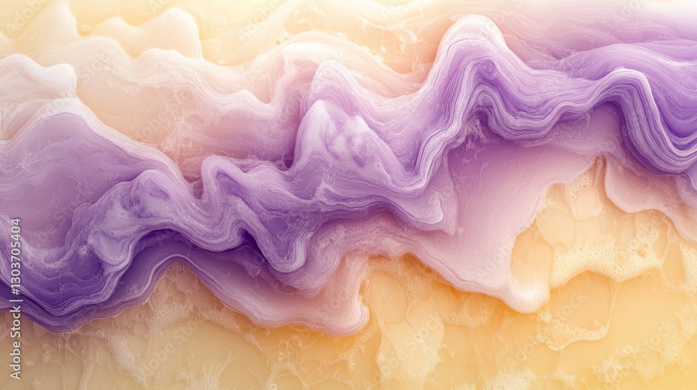 Poster abstract fluid layers with multiple colors and swirling patterns