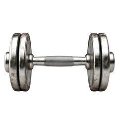 Fototapeta premium Weathered Metal Dumbbell Fitness Strength Training Gym Workout,