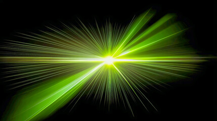 Fototapeta premium The effect of green plasma glow. Energetic green charge, lightning with static electricity on a black background.