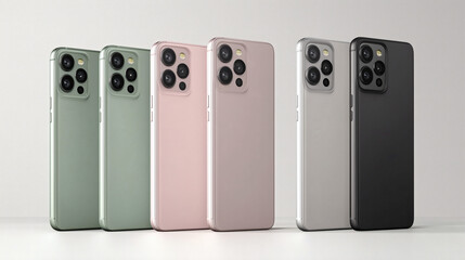 Fila de teléfonos inteligentes 