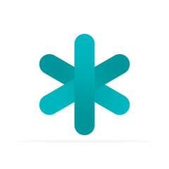 medical star icon, colored flat vector. modern and minimalist design