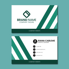 blue gradation abstract business card design template