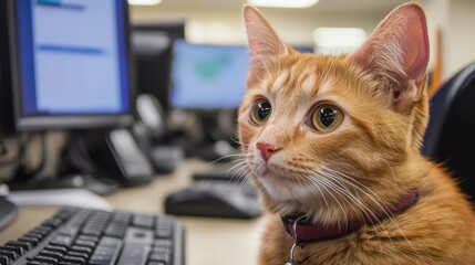 Busy call center with employees navigating chaos in a high-energy work environment