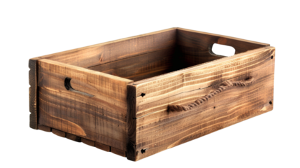 Wooden box with vegetables isolated on white