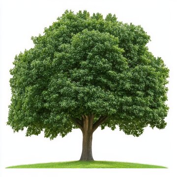 recommend clip art: green lush tree on white background
