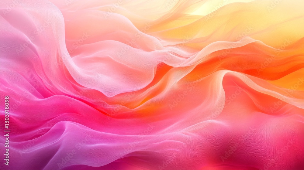 Poster vibrant abstract flowing colorful fabric textures creating a beautiful backdrop