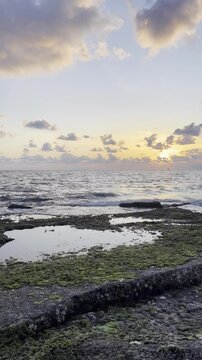 Mediterranean sunset over the sea