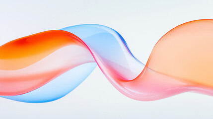 Obraz premium Abstract Fluid Waves in Red and Blue