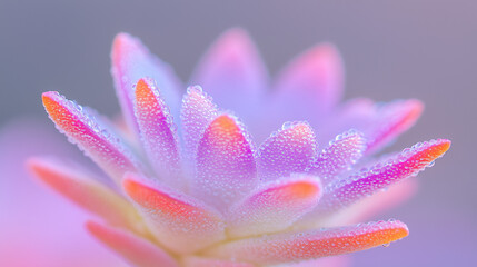 Naklejka premium Close-up of succulent with dewdrops
