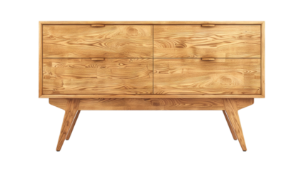 Wooden cabinet isolated on white