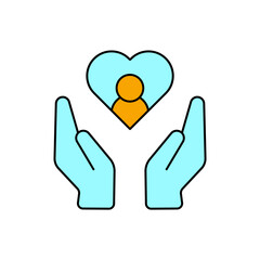 caring icons  symbol vector elements for infographic web