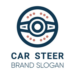 Obraz premium car steer logo premium