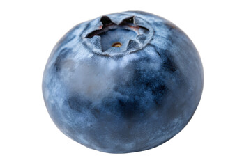 Ripe blueberry berry isolated on transparent background, natural and organic food, healthy snack
