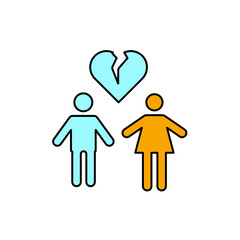 broken heart icons  symbol vector elements for infographic web