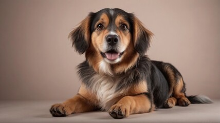 cute dog on an isolated background in a studio shot