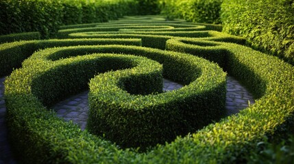 Hedge Labyrinth. Enchanted Green Maze