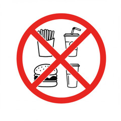 No eating vector sign
