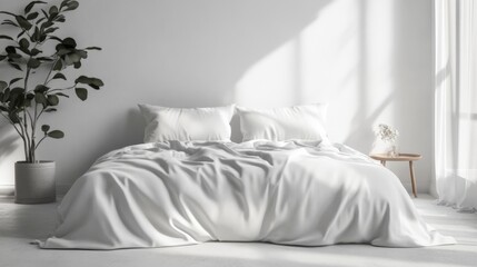 Mockup Home Textile Linen For Bed