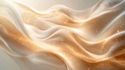 Obraz premium Beautiful flowing fabric with soft textures and glowing lights