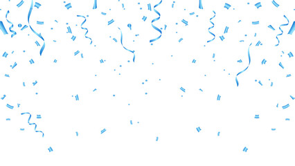 blue confetti party celebration background template