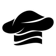 Chef hat silhouette image,minimalist,elegant,and modern concept icon,isolated on white background,can be for sign or logo