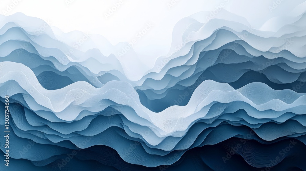 Poster abstract layered wave like formations create a visually appealing gradient