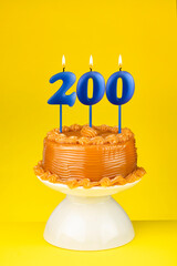 Number of followers or likes - Candle number 200.