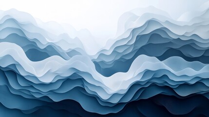 Abstract layered wave like formations create a visually appealing gradient