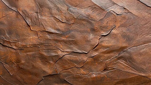 Textured brown leather surface with intricate patterns and natural creases
