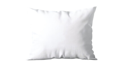 Obraz premium Square white pillow with wrinkle-free fabric, designed for optimal comfort and a neat appearance in home decor. Isolated on transparent background.