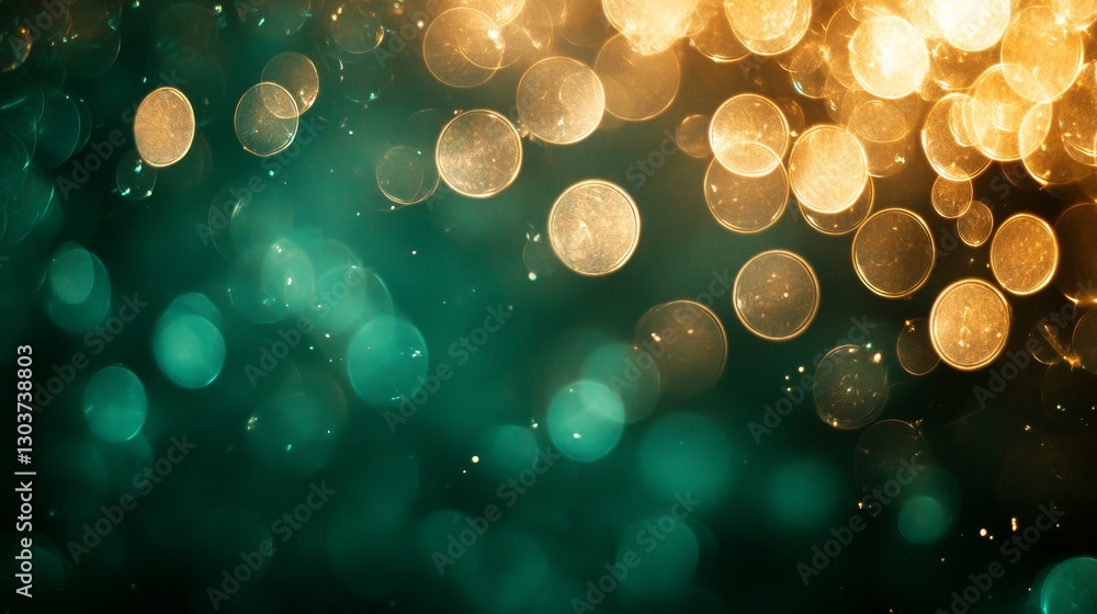 Poster illuminated bokeh effects representing light and artistic abstract composition