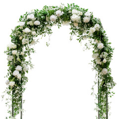floral frame with flowers, white background