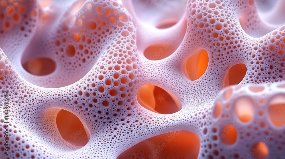 Poster Close-up of intricate coral-like structures showcasing vibrant colors and textures in an underwater scene